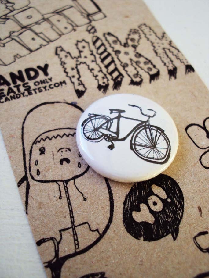 Bike 1 inch pinback button FREE shipping