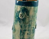 Weathered Vase Utility or Wine Holder Handmade Pottery
