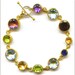 22k bracelet with faceted stones