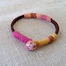 leather and crochet bracelet