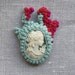 Fiber cameo brooch nO.453