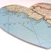 Bespoke map heart - Unframed