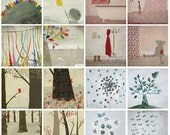 Large Size - Set of 4 square prints