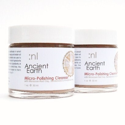 Organic Micro-Polish - Micro-Refining Facial Cleanser. Moroccan Red Clay, Sandalwood and Amorphous Silica. All Natural and Vegan.