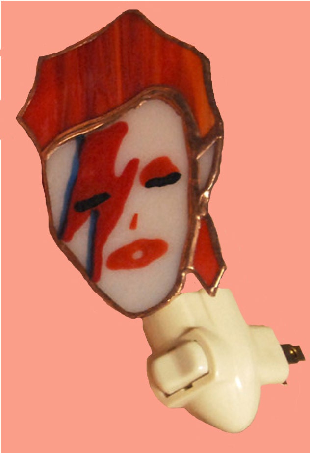 Stained Glass DAVID BOWIE Night Light by Glass Action