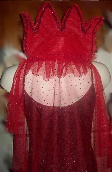 Miss Argentina Red Cape-Beetlejuice Costume-Faeryspell Creations