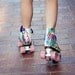 Custom Unicorn Peace signs Rainbows and Flowers Painted on Your Skates Design Fee only