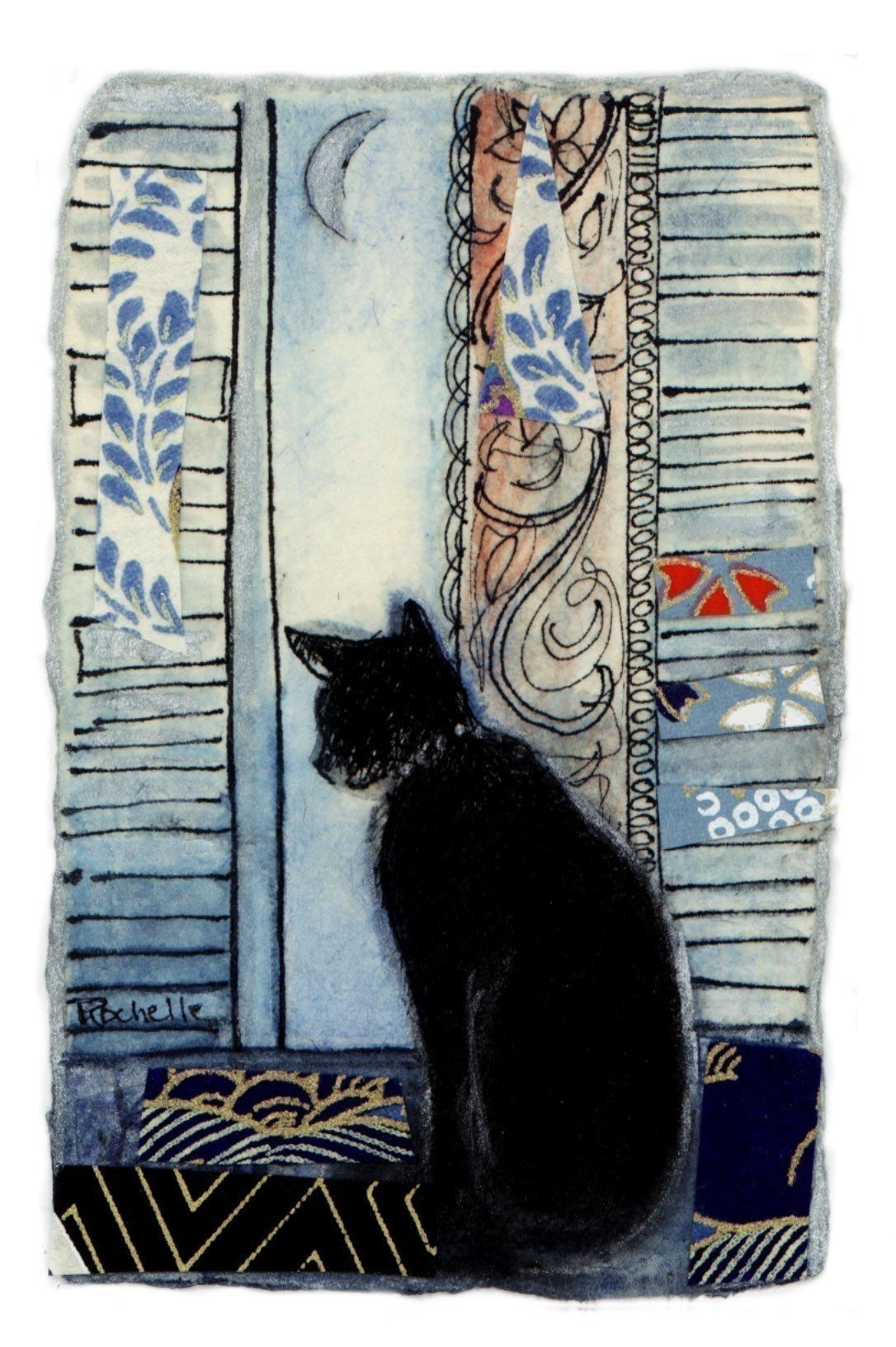 Cat in Window Print