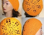 Crochet hat pattern openwork slouchy hippy dread tam free shipping anywhere pdf