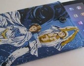 Star Wars iPad 1 2 or 3 sleeve tablet case Galaxy Tab padded bag cover blue retro