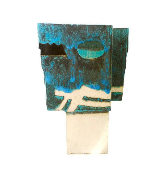 Huge Handmade 80s Ceramic Vessel Southwest