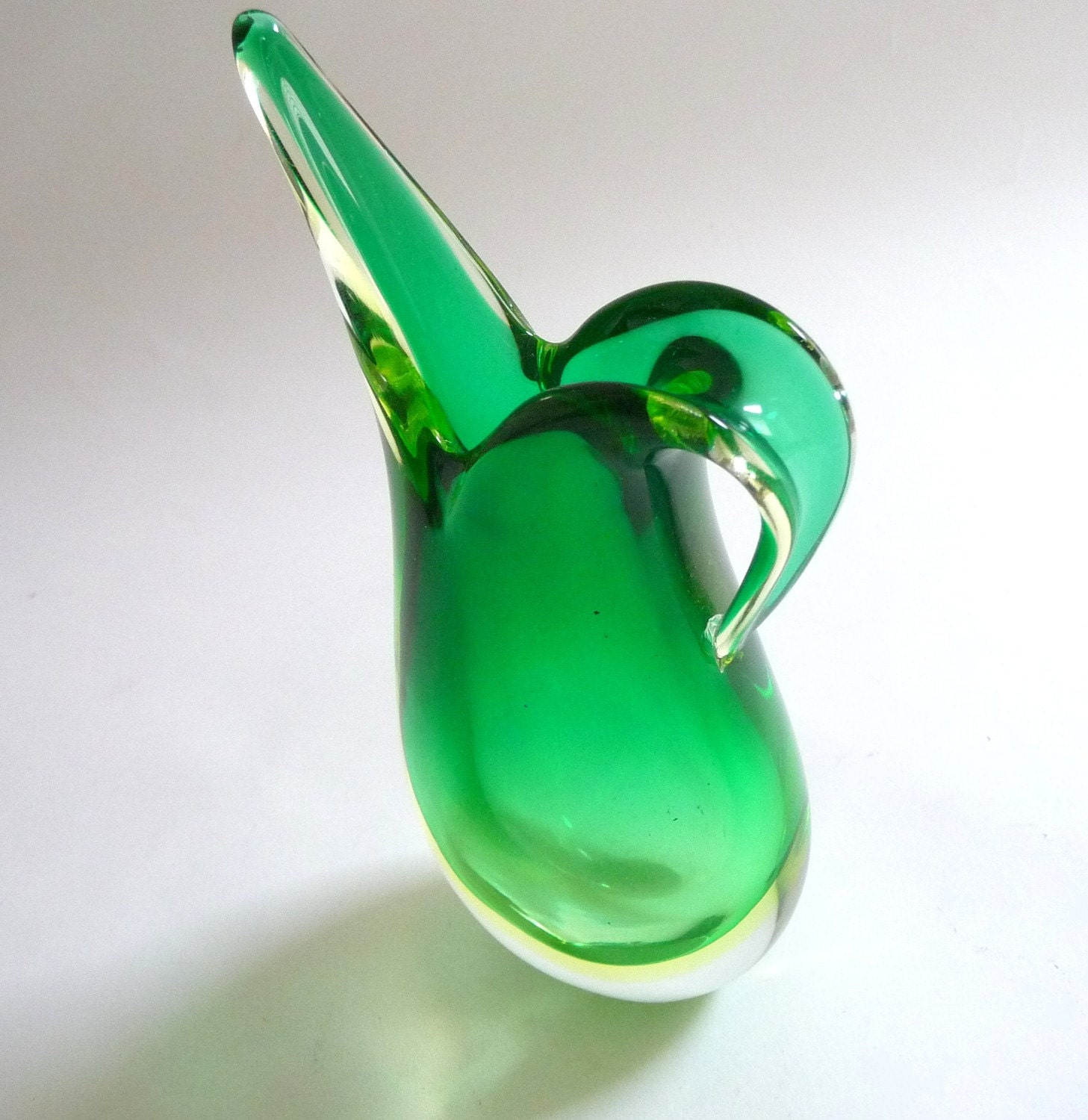 1950s Flavio Poli for Seguso Teardrop Sommerso Vase