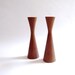 Danish Modern Teak Candlestick Pair