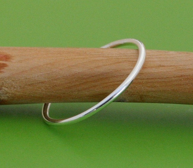 Thin Stacking Ring - Sterling Silver - Size 2 to 15