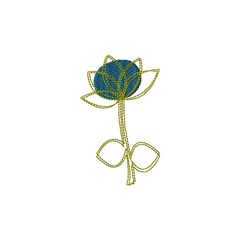 Items similar to Machine Embroidery Design / Simple Flower on Etsy