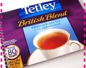 BRITISH BLEND BLACK Tea Original Recycled Notebook / Upcycled Journal - Spiral Bound and Eco Friendly - With Protective Antioxidants-