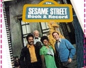 SESAME STREET - First S.S. Record Ever Released - Original TV Cast Recycled Notebook / Upcycled Retro Record Album Cover Journal - 1970