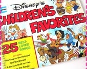 DISNEY'S CHILDREN'S FAVORITES - Recycled / Upcycled Retro Record Album Cover Movie Journal Notebook - Eco Friendly - Vintage Circa 1979