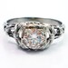 20K Antique Art Deco Diamond Filigree Engagement Ring