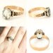 Antique Rose Gold Green Amethyst Victorian 19th Century Ring