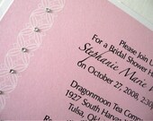 Patterned Rhinestone Delight Bridal Shower Invitation - Set of 10