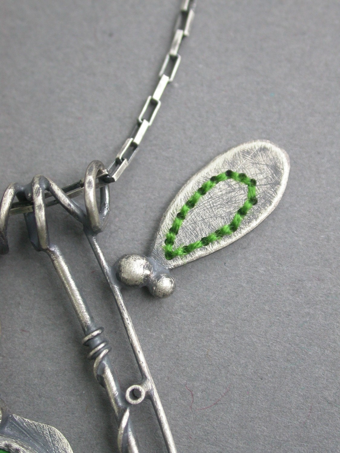 grass green double pendant