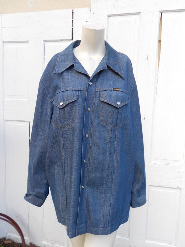 Vintage Denim Jacket Shirt Wrangler XL XXL