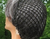 Black and Gold Hair Snood - To Order