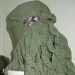 Cthulhu Ski Mask Knit and Crochet - To Order - fun and funky elder god to wear at your next party