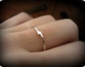 Bypass ring - recycled sterling silver ring