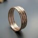 Silver and gold filled hammered stacking rings - set of 5