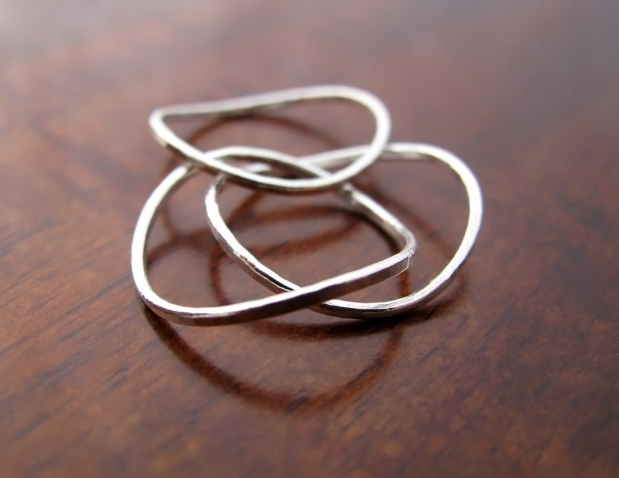 Wave trio - stacking rings