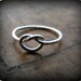 Friendship knot rings - best friends sterling silver rings (16 gauge)
