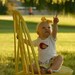 Girls Baby clothes - Onesie With Ruffled Bloomers with Red with Birds Gift Set