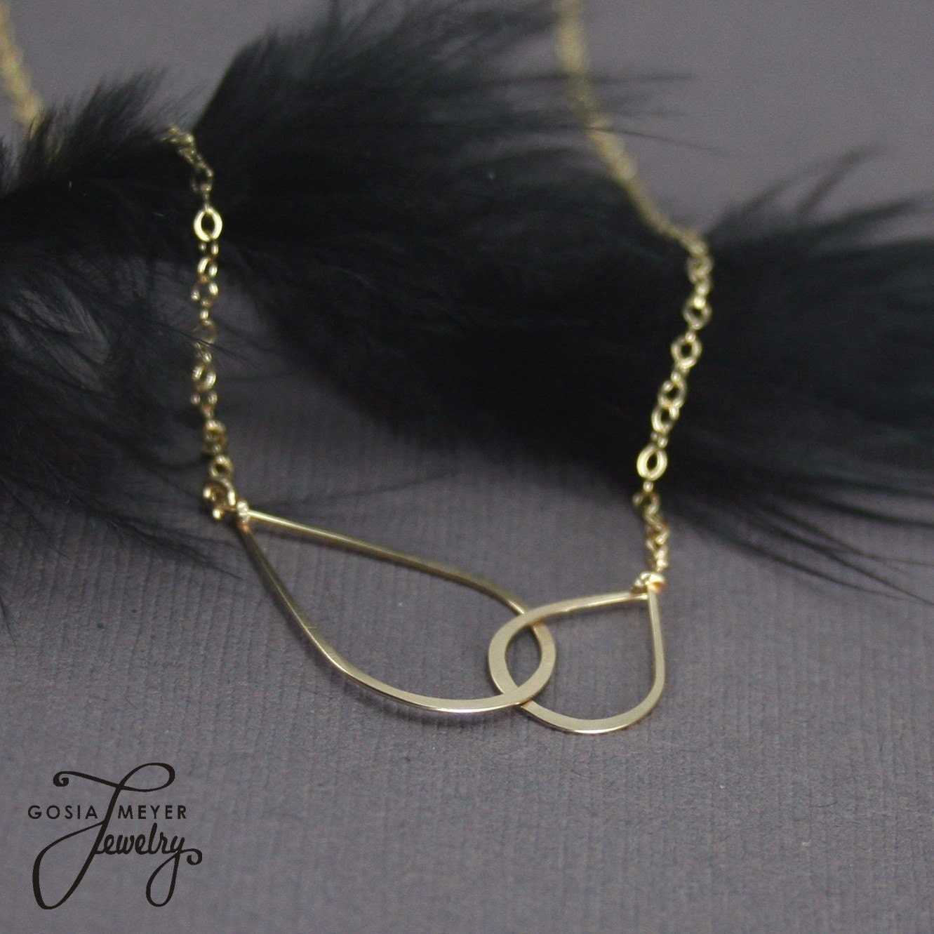 Bridesmaids Necklace, Infinity Necklace, Gold Delicate necklace, Infinity Eternity Necklace in 14K Gold Filled