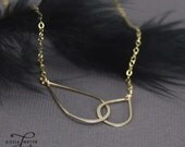 Infinity Necklace, Gold Infinity Eternity Necklace in 14K Gold Filled
