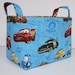 Fabric Organizer Bin Storage Container Basket Organization - Made with Cars - Radiator Springs Fabric