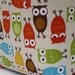 Storage and Organization - Fabric Organizer Container Bin Basket - Urban Zoologie - Owls Bermuda