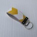MINI KEY FOB Chain - Keychain - Keyfob - Yellow and White Chevron - Zig Zag