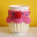 Cupcake Coffee Cup Cozy/Sleeve (Strawberry/Vanilla)