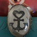 Salty Dame HEARTANCHOR logo ring. Antiqued Bronze and Glass. FREE shipping.