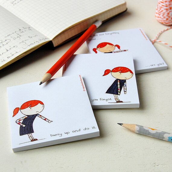 Clara Post-It Notes - Set of Three - Sticky Notes