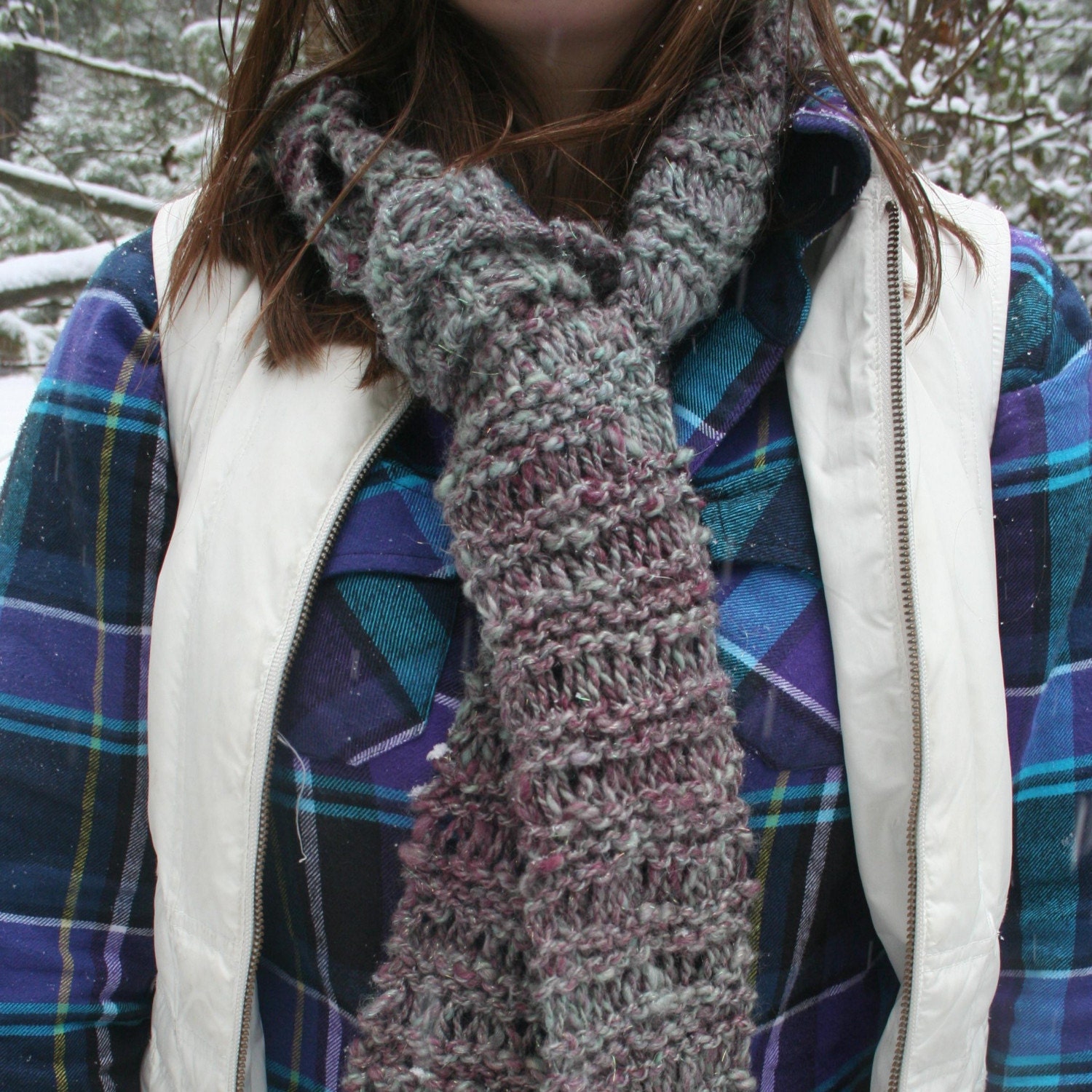 50 PERCENT OFF SALE Sparklerama Skinny Drop Stich Scarf