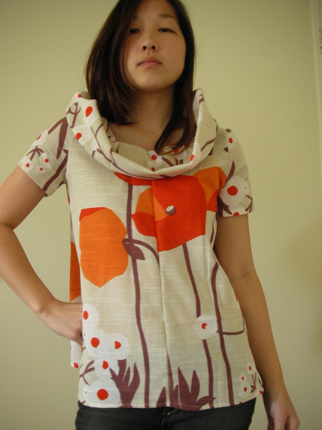 Plum Blossom Babydoll Tunic