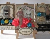 Vintage Fashion ACEO - Ooh La La OOAK