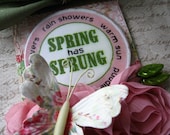 CLEARANCE Spring Collage Gift Tag Shabby Chic OOAK One of a Kind