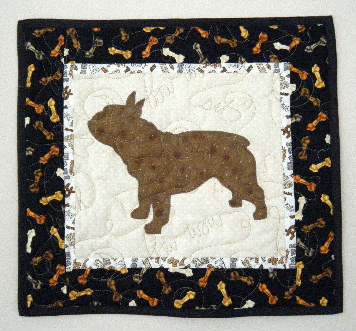 French Bulldog - Mini Quilted Dog Wall Hanging 16 x 14.5