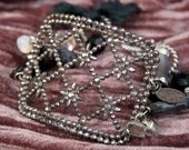 In The Evening handmade bracelet with vintage shoe buckle