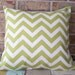 Decorative Pillow Covers - Chevron Olive Green & Natural - 18 x 18  Throw Pillows - Home Decor - Baby Nursery Decor