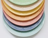 MADE TO ORDER - Set of 2 - Pottery Plates - Your Color Choice